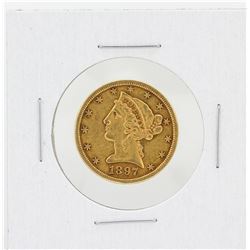 1897-S $5 XF Liberty Head Half Eagle Gold Coin