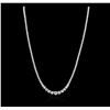 Image 2 : 18KT White Gold 6.21ctw Diamond Necklace