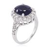 Image 3 : 18KT White Gold 3.84ct Sapphire and Diamond Ring