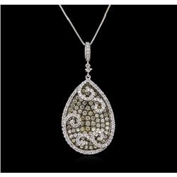 1.82ctw Fancy Brown Diamond Pendant With Chain - 14KT White Gold