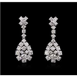 2.59ctw Diamond Earrings - 14KT White Gold