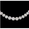 Image 2 : 6.46ctw Diamond Necklace - 18KT White Gold