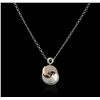 Image 2 : 14KT Two-Tone Gold 2.38ctw Diamond Pendant With Chain