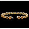Image 3 : 14KT Yellow Gold 21.40ctw Yellow Sapphire and Diamond Bracelet