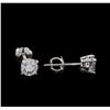 Image 2 : 0.78ctw Diamond Stud Earrings - 14KT White Gold