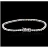 Image 2 : 18KT White Gold 3.04ctw Diamond Tennis Bracelet