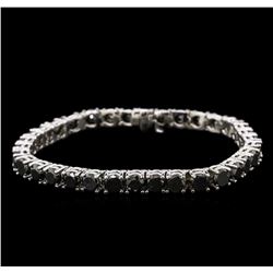 18.01ctw Fancy Black Diamond Tennis Bracelet - 14KT White Gold