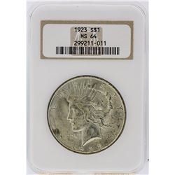 1923 NGC MS64 Peace Silver Dollar