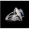 Image 3 : 18KT White Gold GIA Certified 12.00ct Sapphire and Diamond Ring