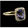 Image 1 : 14KT Yellow Gold 2.11ct Tanzanite and Diamond Ring