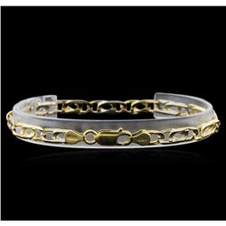 18KT Two-Tone Gold Link Bracelet