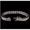 Image 3 : 26.35ctw Diamond Tennis Bracelet - 14KT White Gold