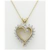 Image 3 : 0.12ctw Diamond Pendant With Chain- 10KT Yellow Gold