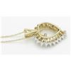 Image 5 : 0.12ctw Diamond Pendant With Chain- 10KT Yellow Gold