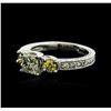 Image 1 : 14KT White Gold 1.54ctw Diamond Ring