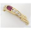 Image 4 : 0.17ct Ruby and Diamond Ring - 14KT Yellow Gold