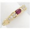 Image 5 : 0.17ct Ruby and Diamond Ring - 14KT Yellow Gold
