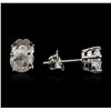 Image 2 : 14KT White Gold 1.44ctw Diamond Stud Earrings