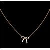 Image 2 : 14KT Rose Gold Bow Necklace