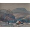 Image 1 : NORWELL, Graham Noble, 1901-1967.  "Laurentian Cabin in Winter".  Aquarelle, signée.  Watercolour...