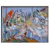 Image 1 : BORENSTEIN, Samuel, 1908-1969.  "Quebec Village Street View".  Huile sur toile, signée et datée "...