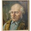 Image 1 : RUSSELL, George Horne, P.R.C.A., 1861-1933.  "A Good Smoke".  Huile sur toile, signée.  Oil on ca...