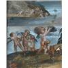 Image 1 : École flamande 17e S./17th C. Flemish School.  "Jeux d'Enfants".  Aquarelle.  Watercolour.  8 1/4...