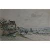 Image 1 : JONGKIND, Johan Barthold, 1819-1891.  "A Traveller along the Village Road".  Aquarelle, signée et...
