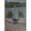 Image 1 : LE SIDANER, Henri Eugene, 1862-1939.  "The Fisherman's Daugher".  Huile sur toile, signée et insc...