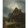 Image 1 : École de/School of CROME, John, 1768-1821.  "The Old Cottage".  Huile sur toile.  École anglaise....