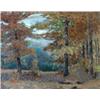 Image 1 : CRANE, Wilbur, 1875-   .  "Autumn Landscape".  Huile sur toile, signée.  École américaine.  Oil o...