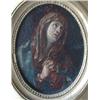 Image 1 : École européenne 17e S./17th C. European School.  "The Virgin Mary".  Huile sur cuivre, ovale.  O...