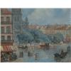 Image 1 : École française/French School.  "Scène à Paris".  Huile sur toile, signée.  Oil on canvas, signed...