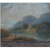 Image 1 : École anglaise 19e S./19th C. English School.  "Admiring the Castle Ruins". Huile sur panneau.  O...