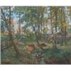 Image 1 : GRAHAM, James Lillie, R.C.A., 1873-1975.  "Paysage d'Été".  Huile sur toile, signée et datée "192...