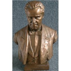 HILL, George William, R.C.A., 1862-1934.  "George Etienne Cartier". Bronze patiné.  Signé, titré...