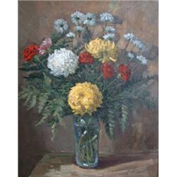 TATOSSIAN, Armand, R.C.A., 1948-   .   Nature Morte .  Huile sur toile, signée....