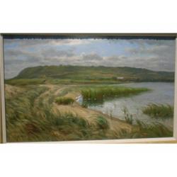 FORBES, John Colin, R.C.A., 1846-1925.  "Coastal View".  Huile sur toile, signée....