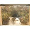 Image 1 : EATON, Wyatt, 1849-1896.  "Waterfall".  Huile sur panneau, signée et titrée verso....