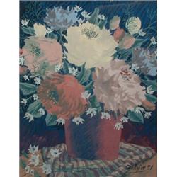 DALLAIRE, Jean Philippe, 1916-1965.  "Nature Morte".  Gouache, signée et datée "51".  Gouache, si...