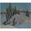Image 1 : NORWELL, Graham Noble, 1901-1967.  "Sunrise-Fresh Snowfall".  Pastel, signé et daté "1924".  Past...