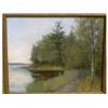 Image 1 : BROWNE, Joseph Archibald, R.C.A., 1862-1948.  "View of the Lake from the Road".  Huile sur pannea...