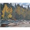 Image 1 : TAYLOR, Frederick Bourchier, R.C.A., 1906-1987.  "On the River".  Huile sur panneau, signée.  Sig...