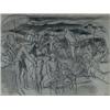 Image 1 : GOLDBERG, Eric, 1890-1969.  "At the Beach".  Mélange, signé.  Mixed media, signed.  18" x 24" - 4...