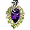 Image 1 : Natural Amethyst & Peridot Pendant
