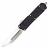 *NEW* MICROTECH, Scarab QD DE Automatic, Black Handle, Stonewash Plain MNA-X-MT180-10