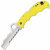 Image 1 : *NEW* SPYDERCO, Assist Salt, Yellow FRN Handle, ComboEdge w/Clip 716104010325