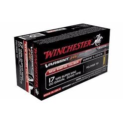 *AMMO* WINCHESTER VARMINT HV 17WSM 20GR V-MAX 20GR ( 500 ROUNDS) 020892103085