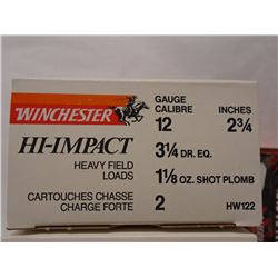 80 Rnds Winchester Hi-Impact 12ga 2 3/4 in, 1 1/8 shot, 2 load  J10