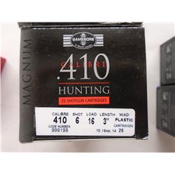 100 Rnds Gamebore 410ga 3in, 6 shot, 16 load